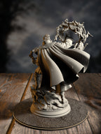 Aaron Drafthold rear view showing Celestial-touched robes and arcane sigil detail.