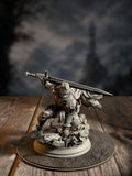 Arcane Armour of the Bastion 2, an animated suit of ancient Beremeni armor, front view with weapon and shield.