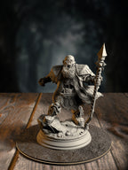 Crook, one of the Undead Dwarven Brothers, a rotted animated dwarf lackey, front view on a Grimmvale base.
