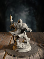 Crook rear view showing undead dwarven gear and animated posture.