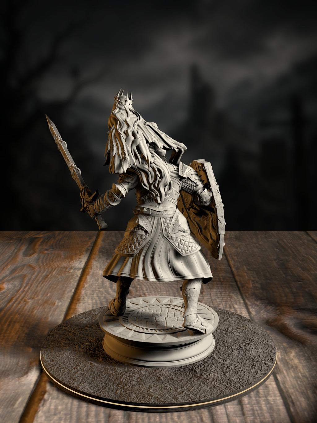Death’s Grasp rear view showing translucent wraith form and possessed-victim detailing.