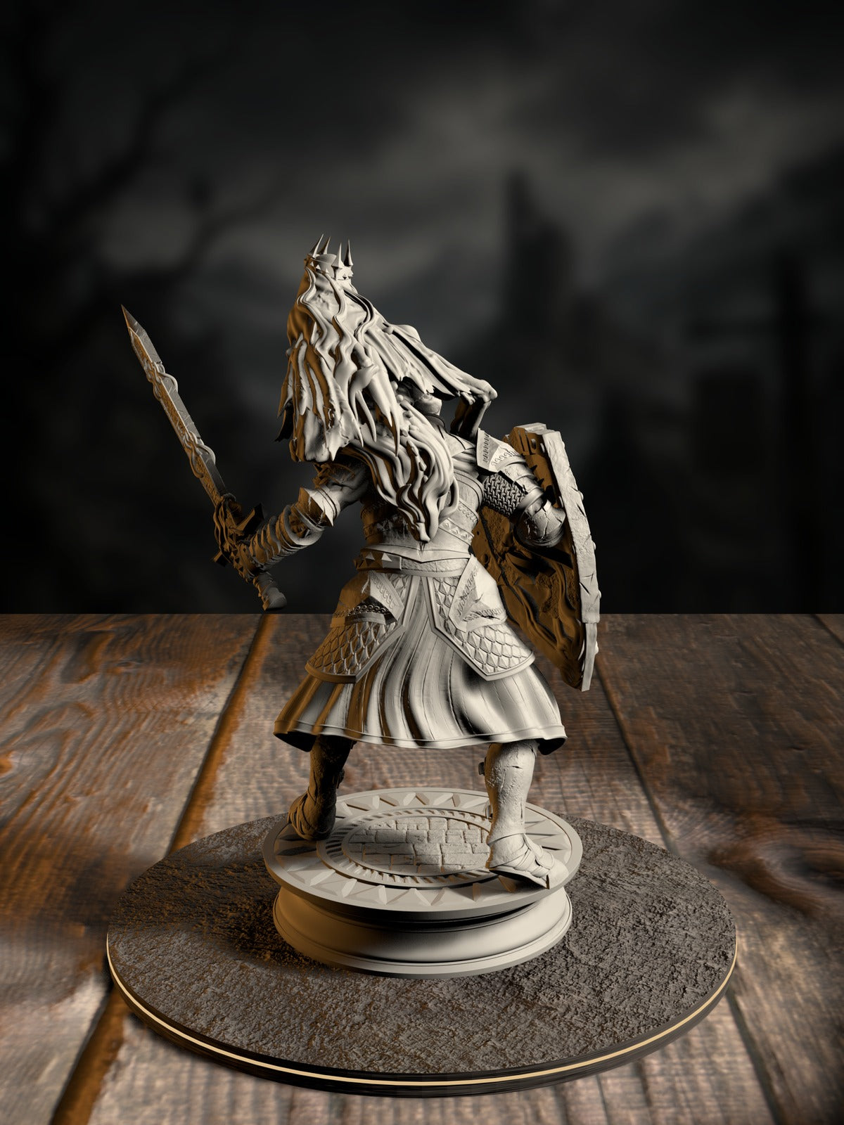 Death’s Grasp rear view showing translucent wraith form and possessed-victim detailing.