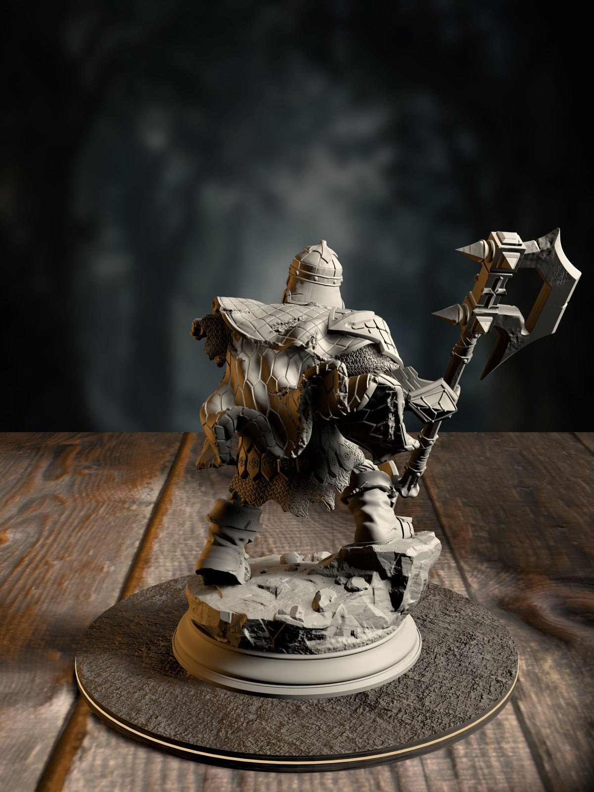 Hook rear view showing undead dwarven gear and animated posture.