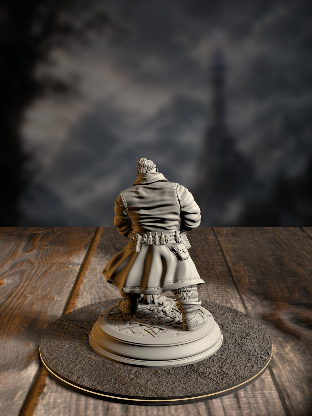 Korgrin Bloodstone rear view showing ritual tools and Dwarven haemomancer detail.