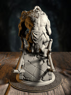 Little John rear view showing hulking troll build and toll-post detail.