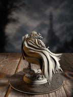 Lydia the Untarnished rear view showing Golden Griffin insignia and armor detail.