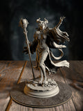 Mallory the Envious, The Dark Ruler, in imposing envy-touched regalia, front view on a corrupted-court base.