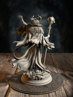 Mallory the Envious rear view showing dark-ruler regalia and commanding pose.