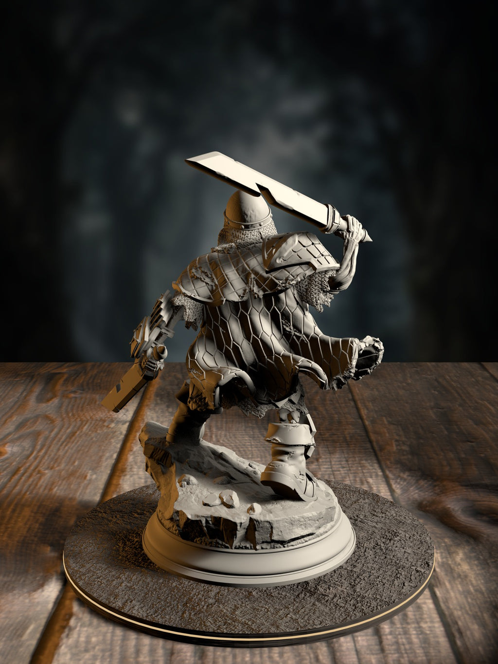 Mook rear view showing undead dwarven gear and animated posture.