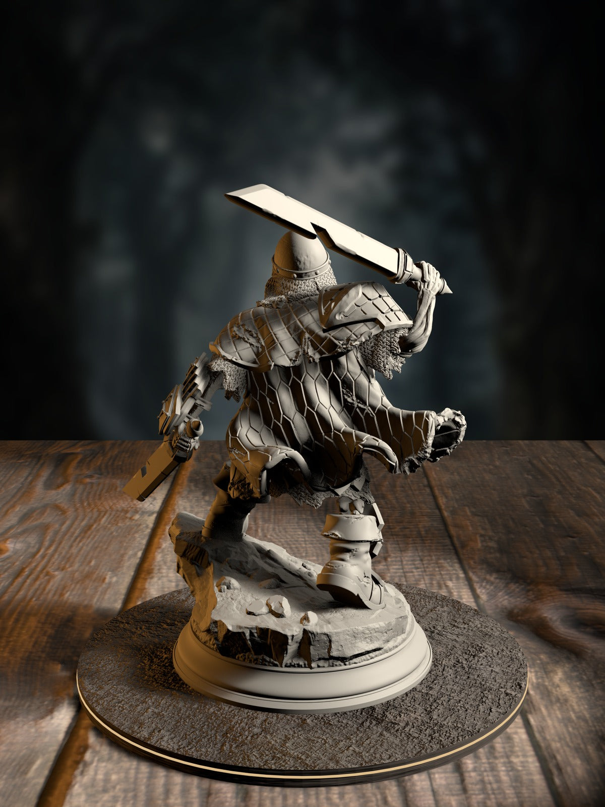 Mook rear view showing undead dwarven gear and animated posture.