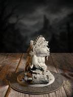 Nogoron rear view showing blight-corrupted hide and muscular boar sculpt.