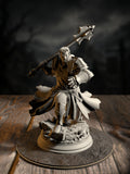 Thaddeus the Fortress, Horauthin’s Favoured, in heavy armor with Church insignia, front view on a scenic base.