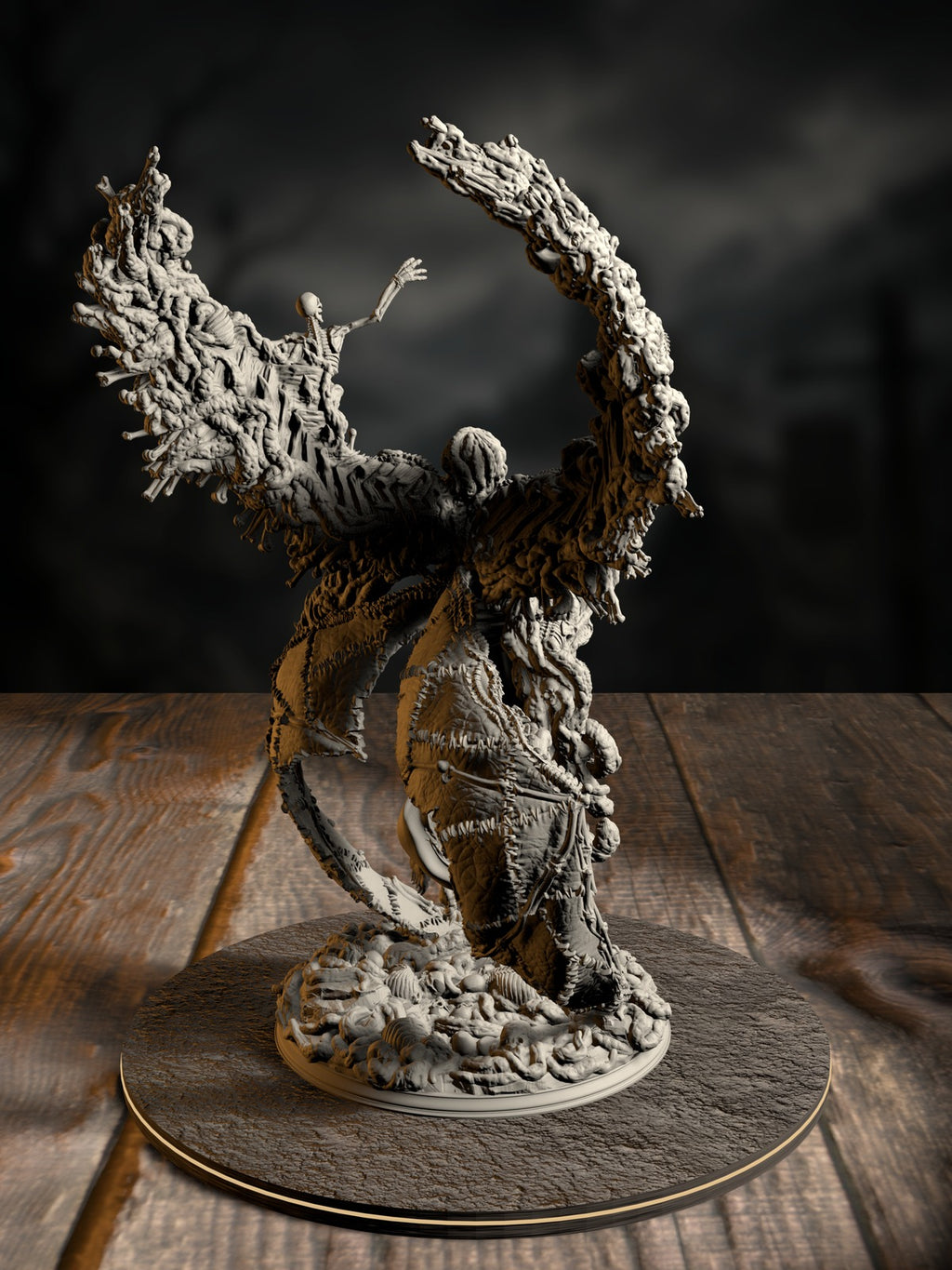 The Blight’s Chosen rear view showing corrupted angelic silhouette and fused flesh detail.