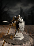 The Blight’s Warriors, Blighted Knight 1, a Dragonblight-corrupted soldier fused with flesh and armor, front view.