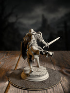 Blighted Knight 1 rear view showing grotesque flesh-armor fusion and weaponized limbs.