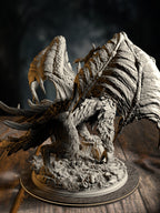 The Jabberwock rear view showing vorpal-thorn environment and monstrous hide detail.