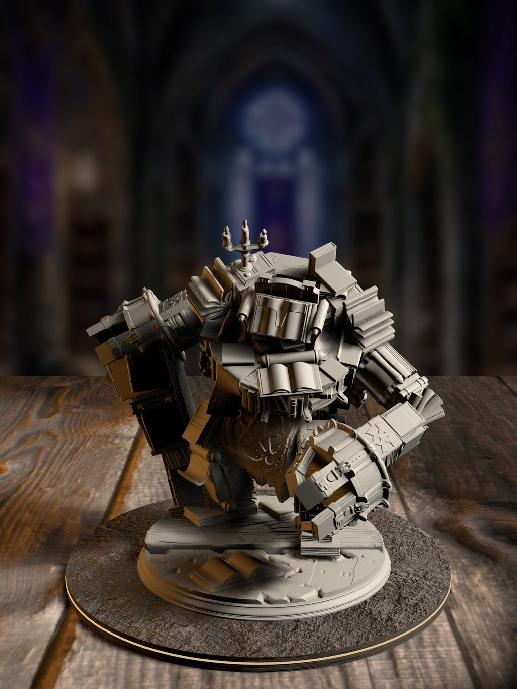 The Forbidden Section - Library Golem miniature, front view