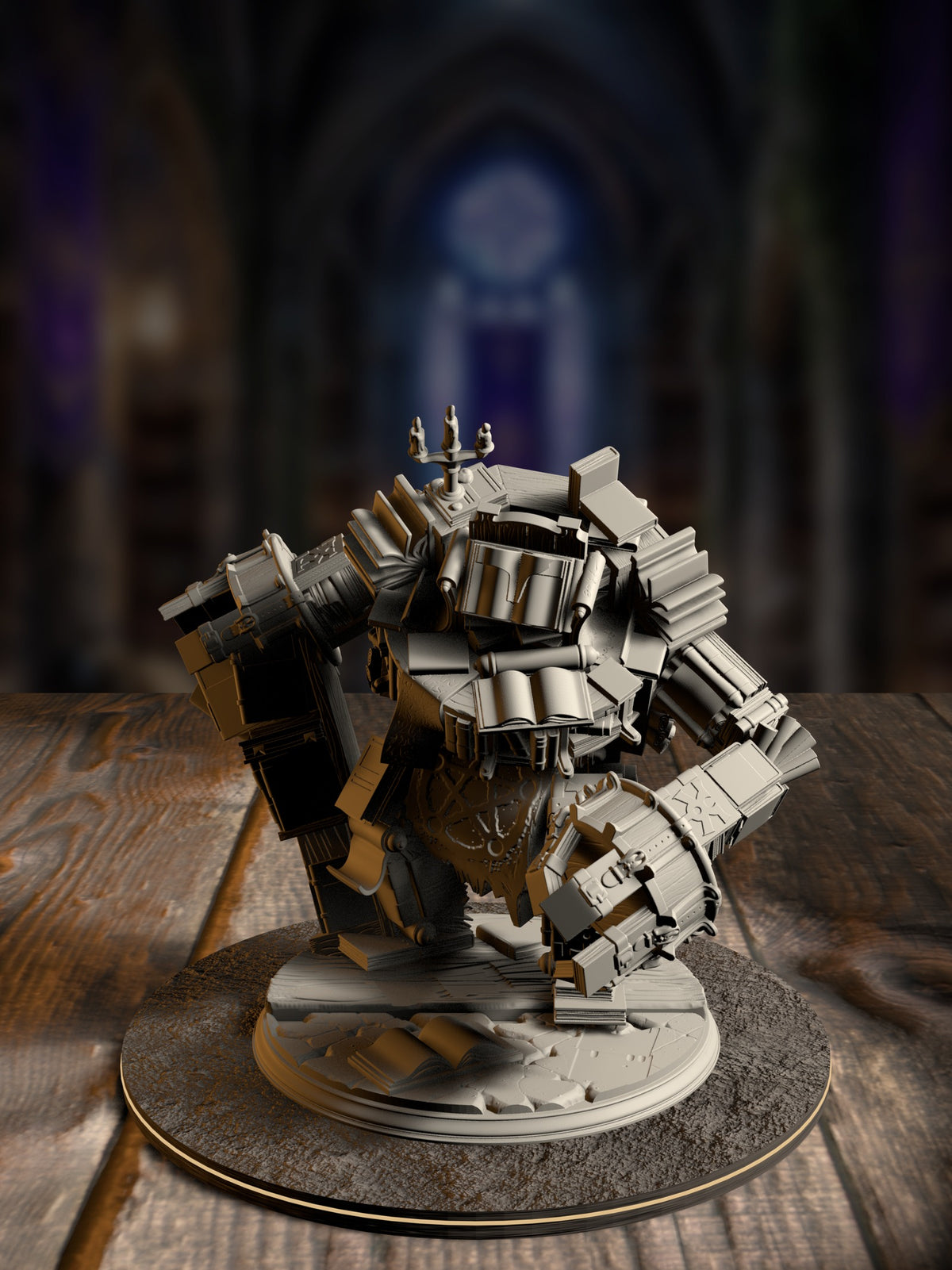 The Forbidden Section - Library Golem miniature, front view