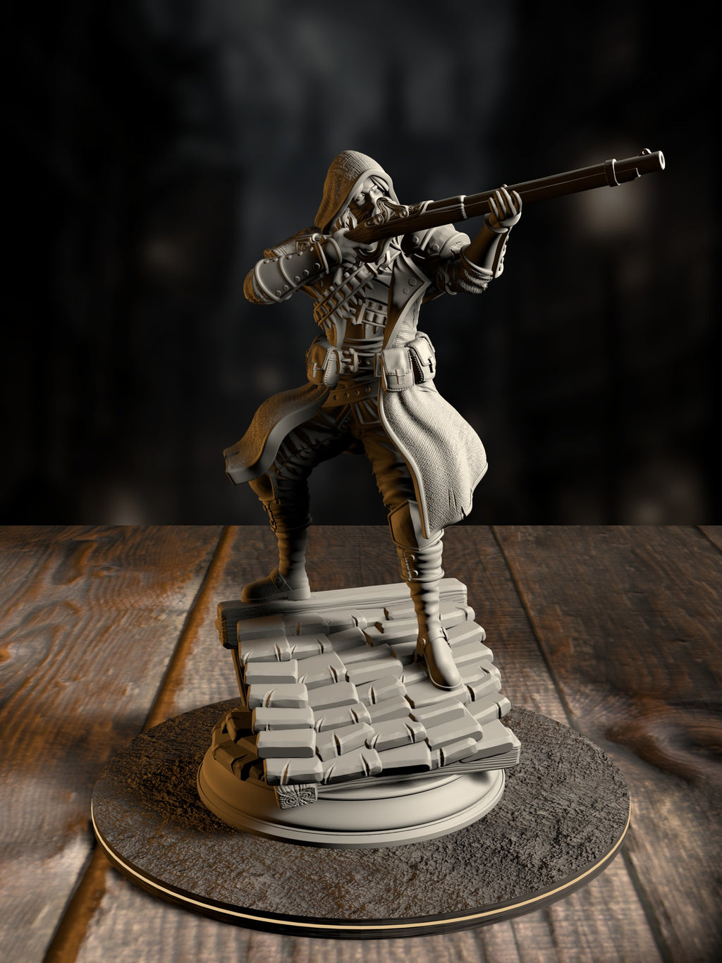 Richard “Sharpey” Pointer - Sharpshooter Rogue miniature, front view