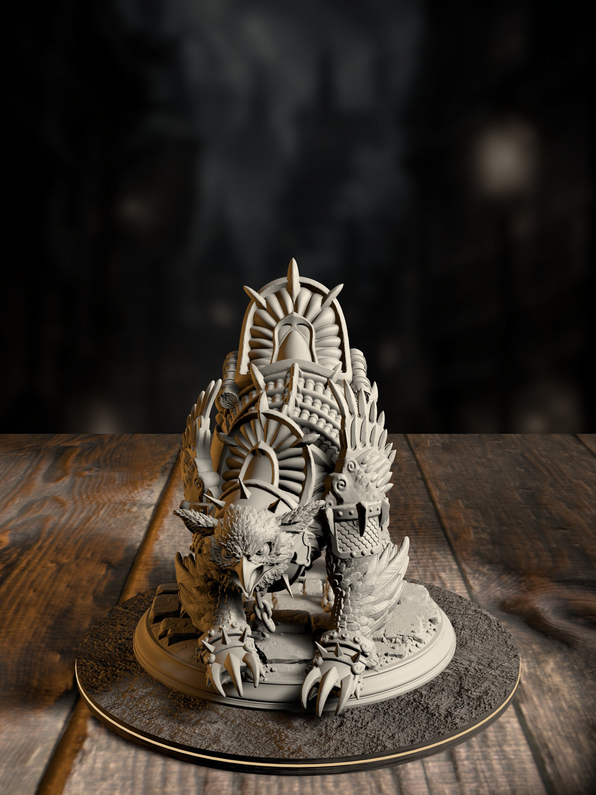 Old Betty - War Owlbear miniature, front view