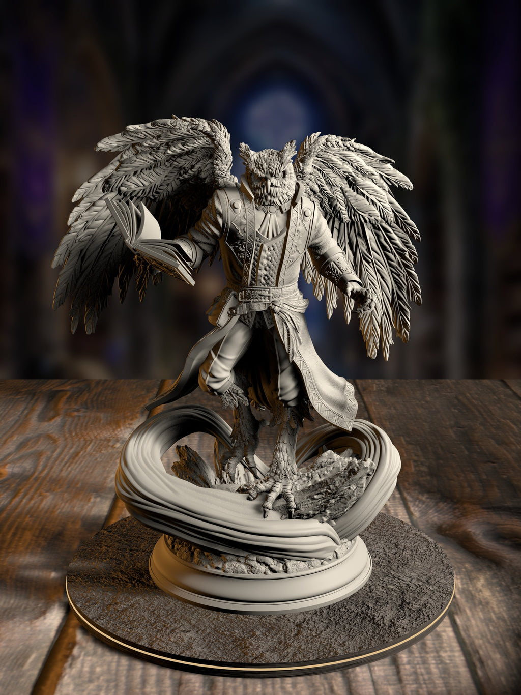 Hoover Brightfeather - Student of Evocation miniature, front view