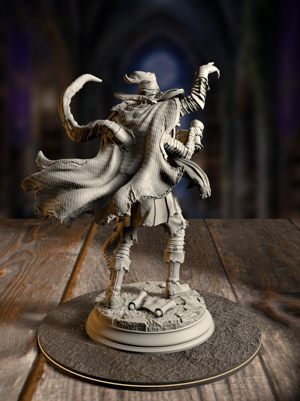 The Progressed - Dragonblight Stricken Students 1 miniature, rear view