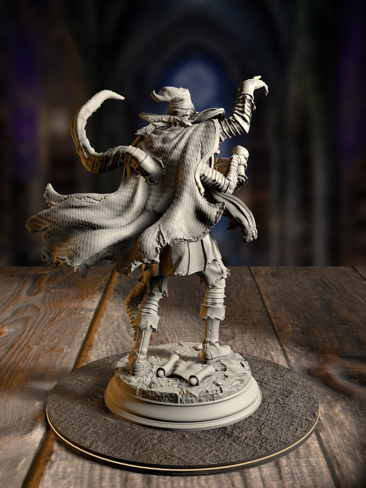 The Progressed - Dragonblight Stricken Students 1 miniature, rear view