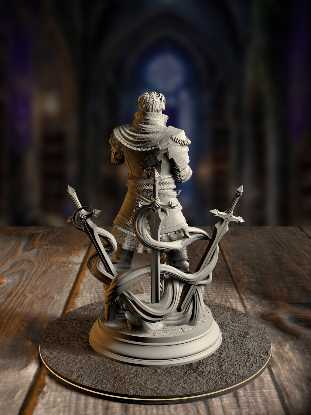 Felix Droste - Graduate Battlemage miniature, rear view
