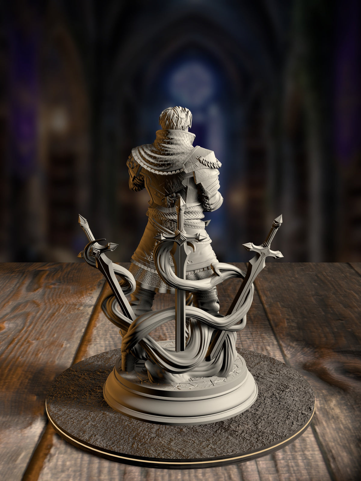 Felix Droste - Graduate Battlemage miniature, rear view