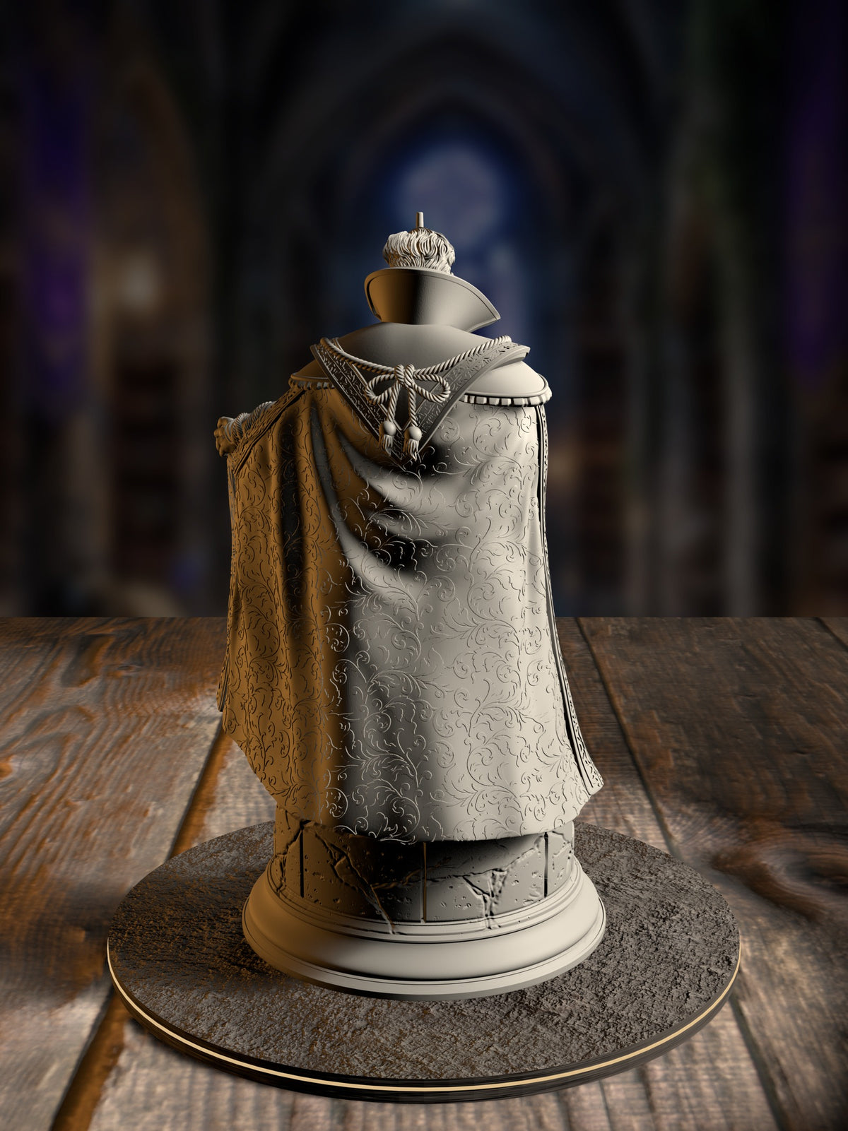 Luther Fleck - Professor of Alchemy miniature, rear view