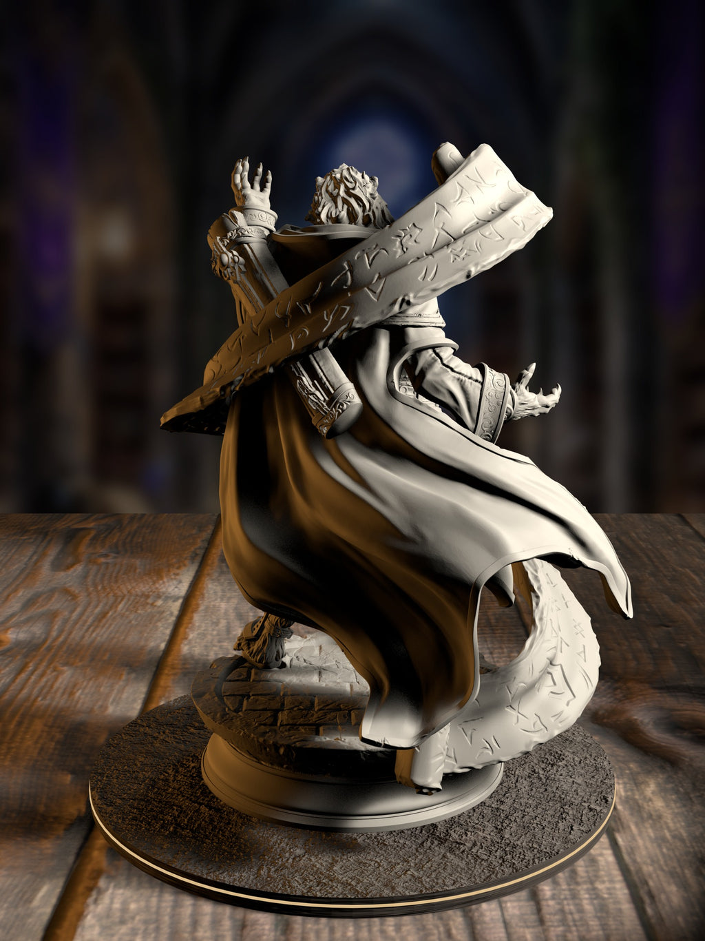 Za kar - Student of the Scroll miniature, rear view
