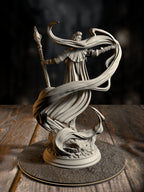 Sergeant Molly Cliffburn - Half-Elf Arcane Constable miniature, rear view