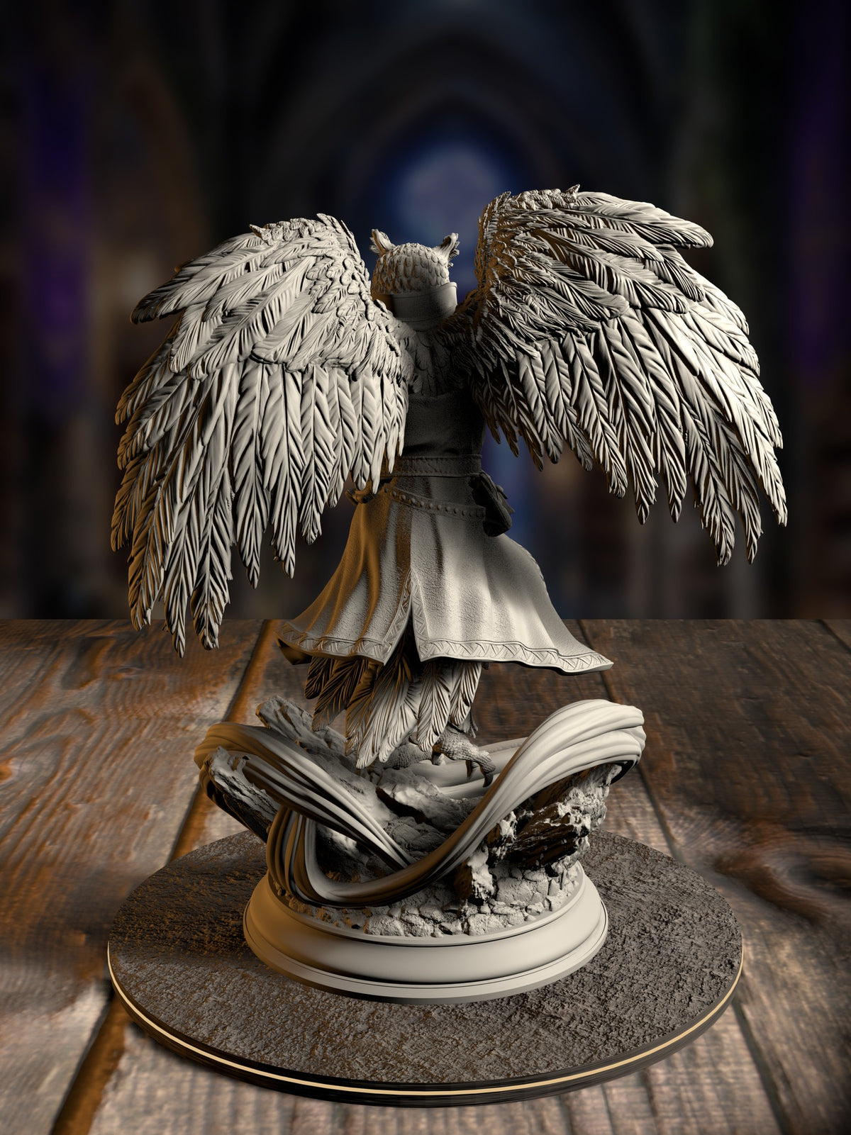 Hoover Brightfeather - Student of Evocation miniature, rear view