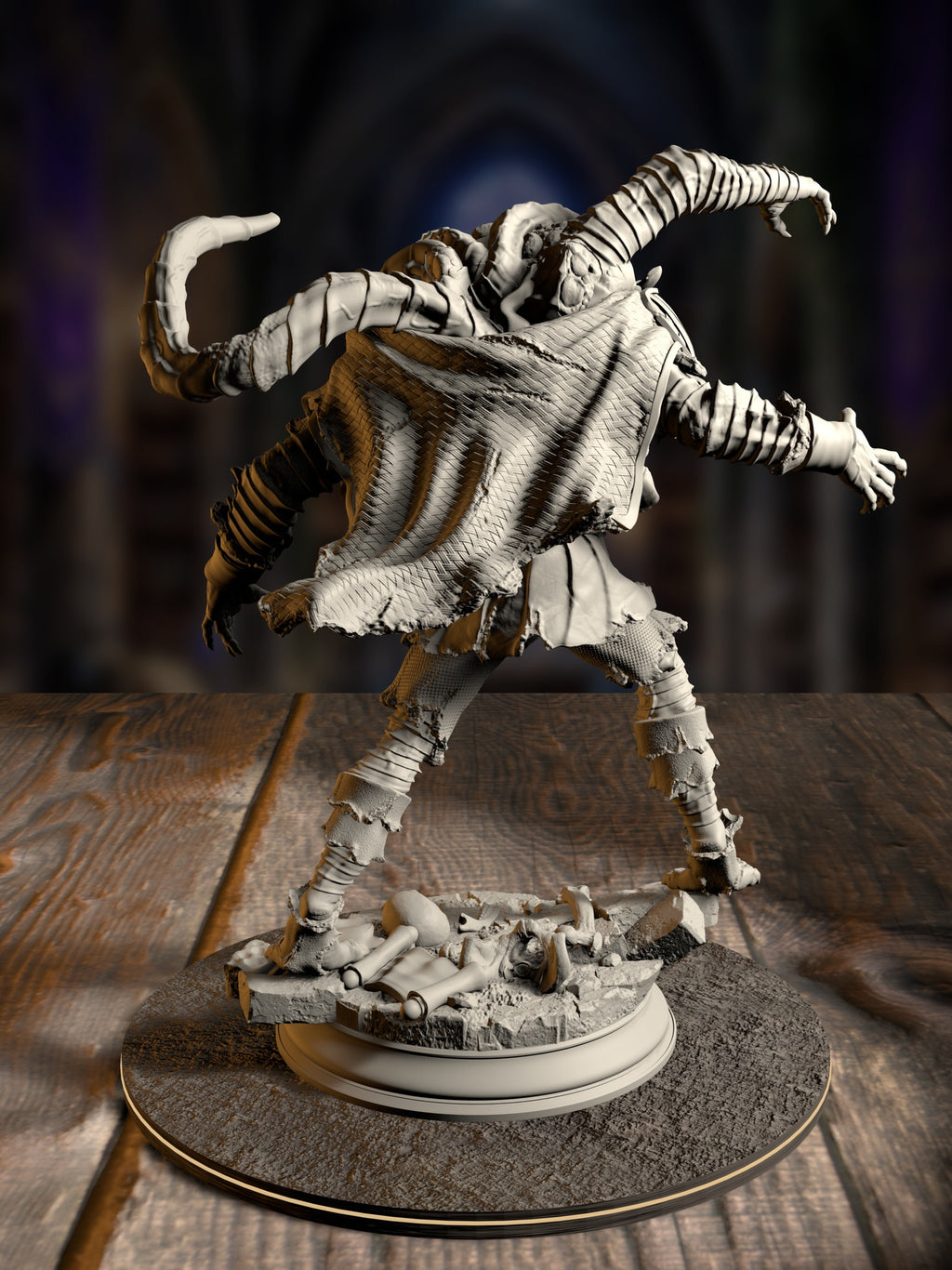 The Progressed - Dragonblight Stricken Students 3 miniature, rear view