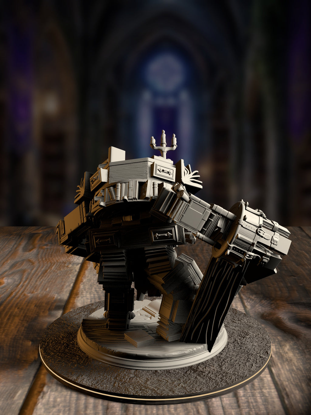 The Forbidden Section - Library Golem miniature, rear view