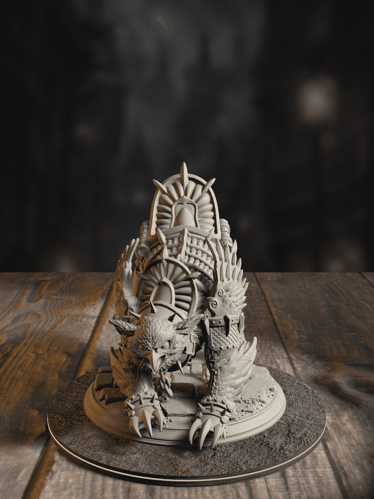 360-degree turnaround view of the Old Betty - War Owlbear miniature