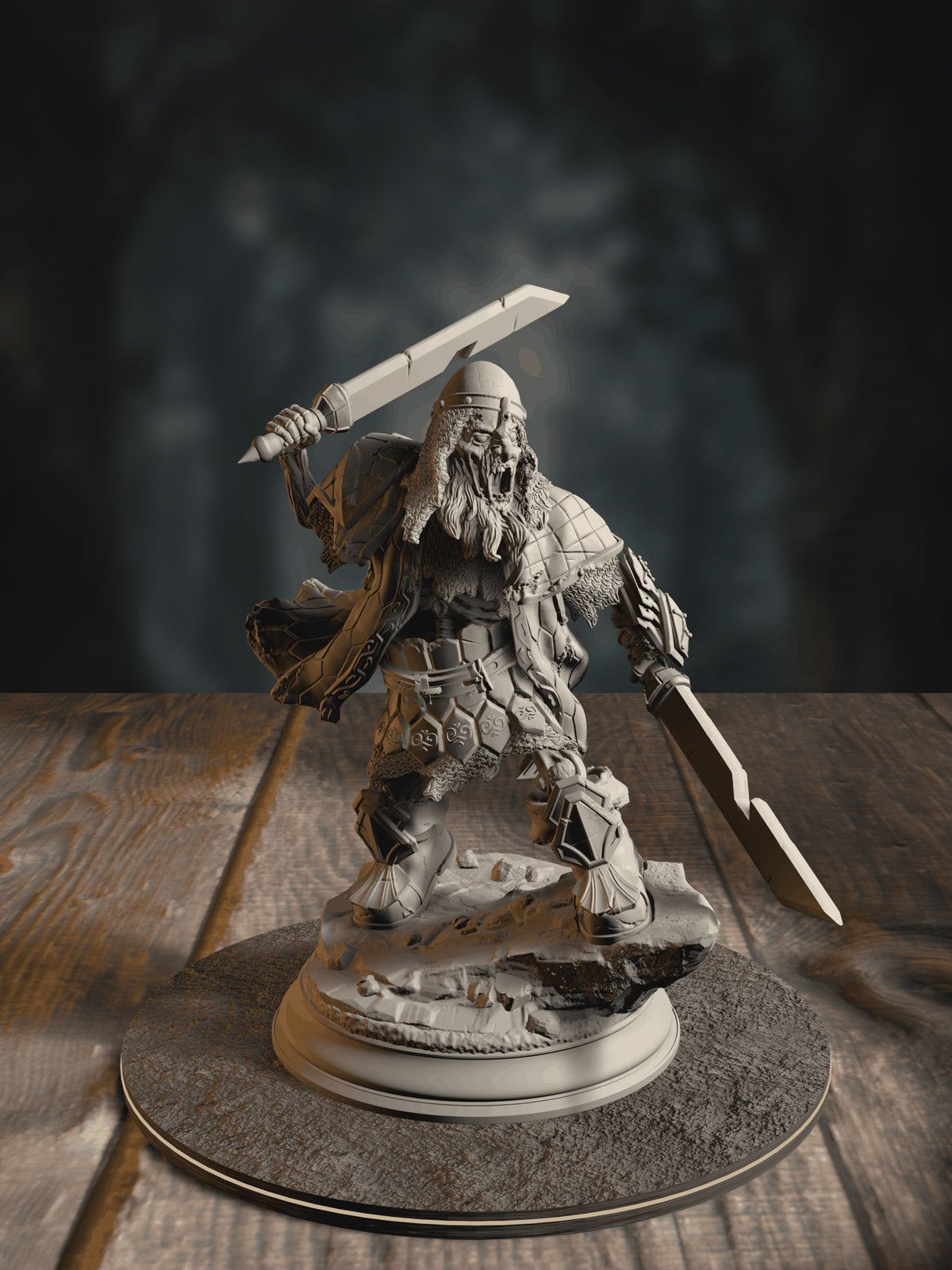 360-degree turntable of Mook, Undead Dwarven Brothers, showcasing full sculpt detail from every angle.