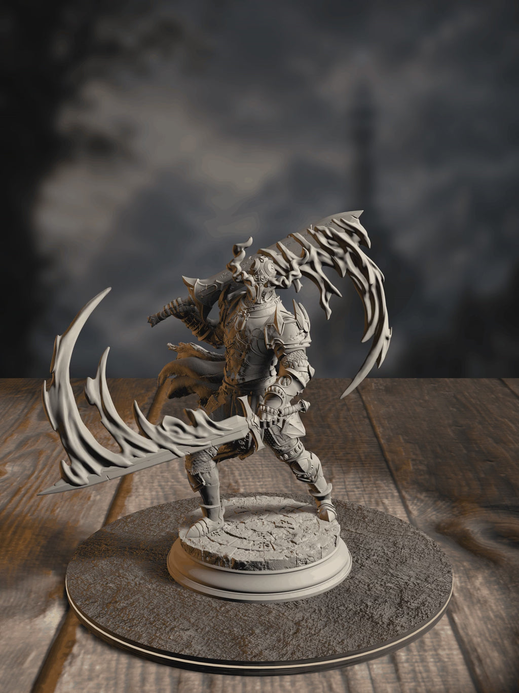 360-degree turntable of Arcane Armour of the Bastion 3, showcasing full sculpt detail from every angle.