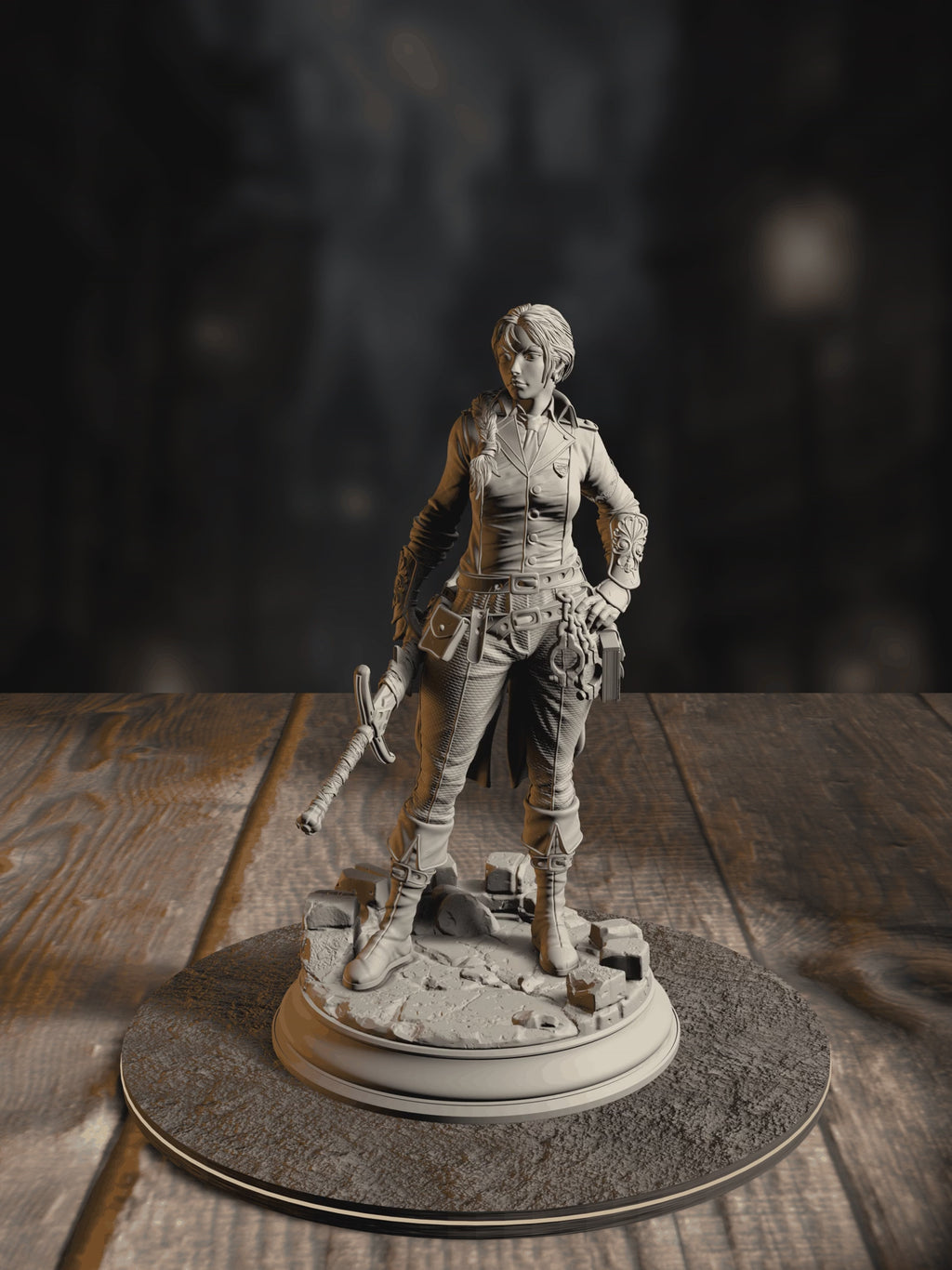 360-degree turnaround view of the Lieutenant Gwendolen Proud - Senior Justiciar miniature