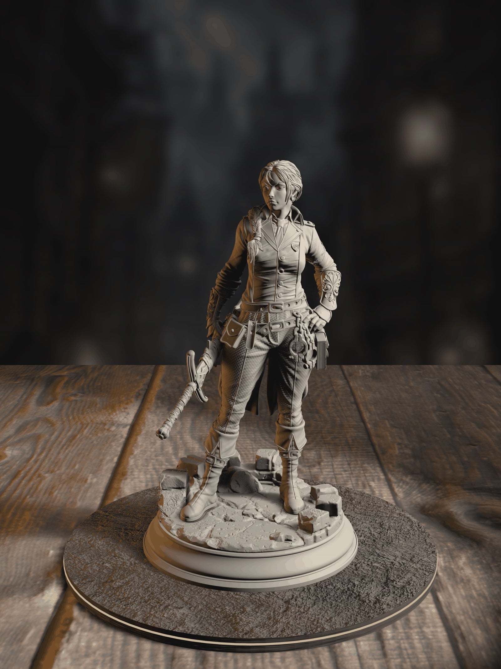 360-degree turnaround view of the Lieutenant Gwendolen Proud - Senior Justiciar miniature