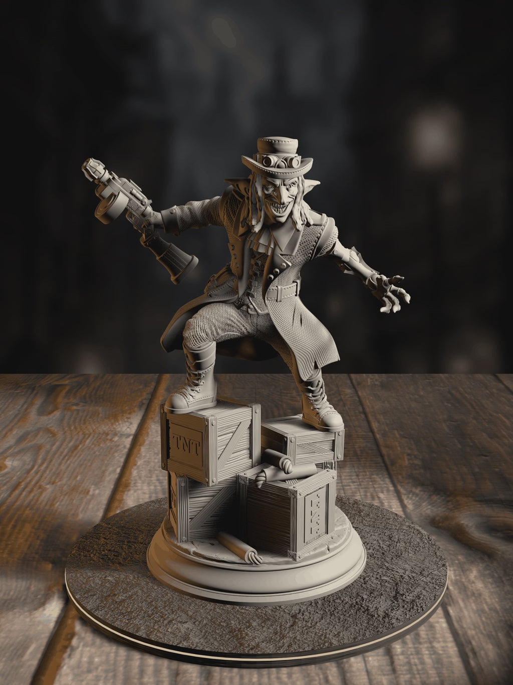360-degree turnaround view of the Brains - Manic Goblin Gangster miniature