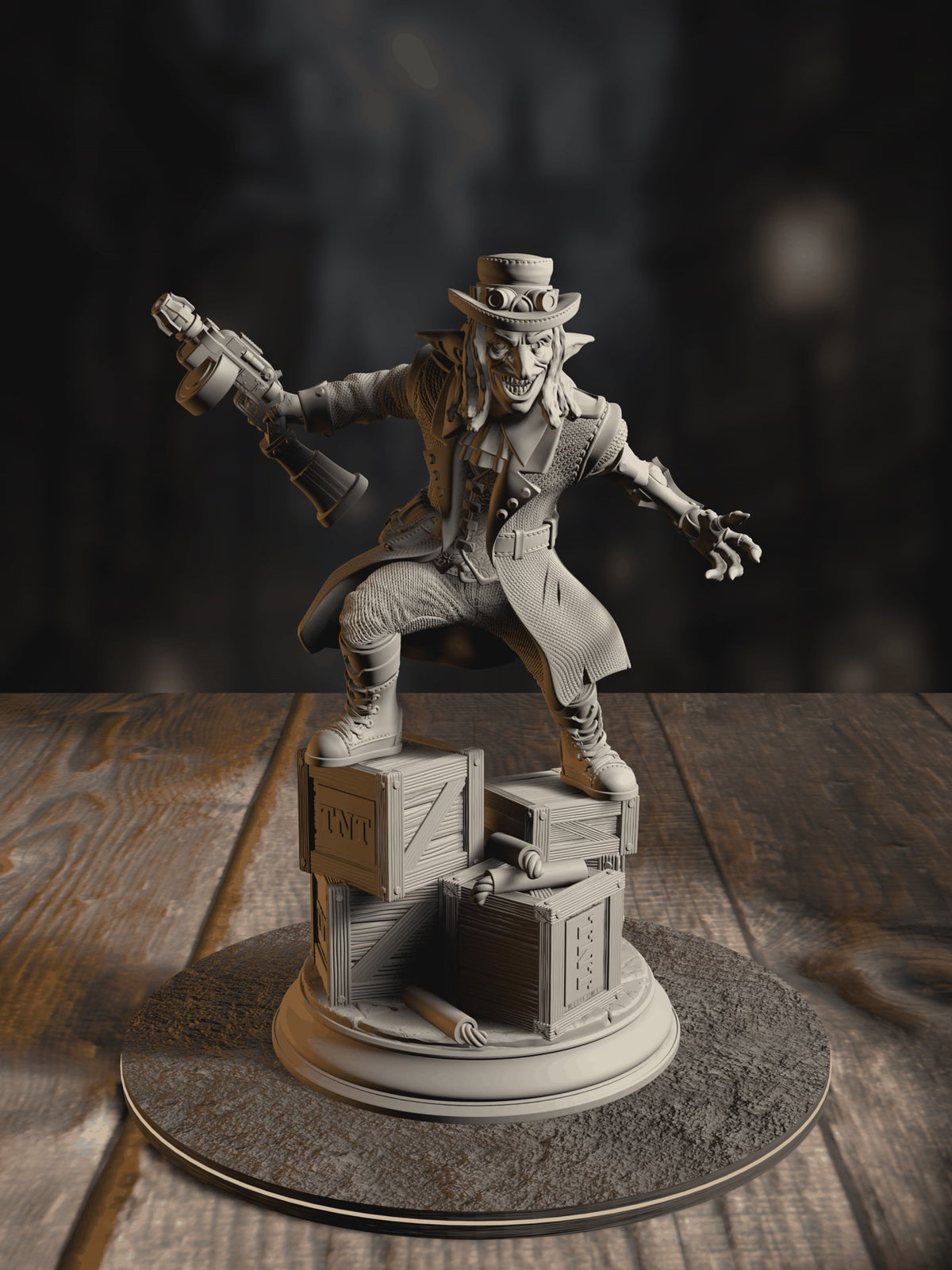 360-degree turnaround view of the Brains - Manic Goblin Gangster miniature