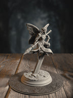 360-degree turntable of Battle Bell, Fairy Knight, showcasing full sculpt detail from every angle.