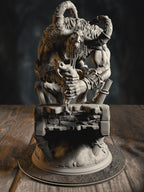 360-degree turntable of Little John, Bridge Troll, showcasing full sculpt detail from every angle.
