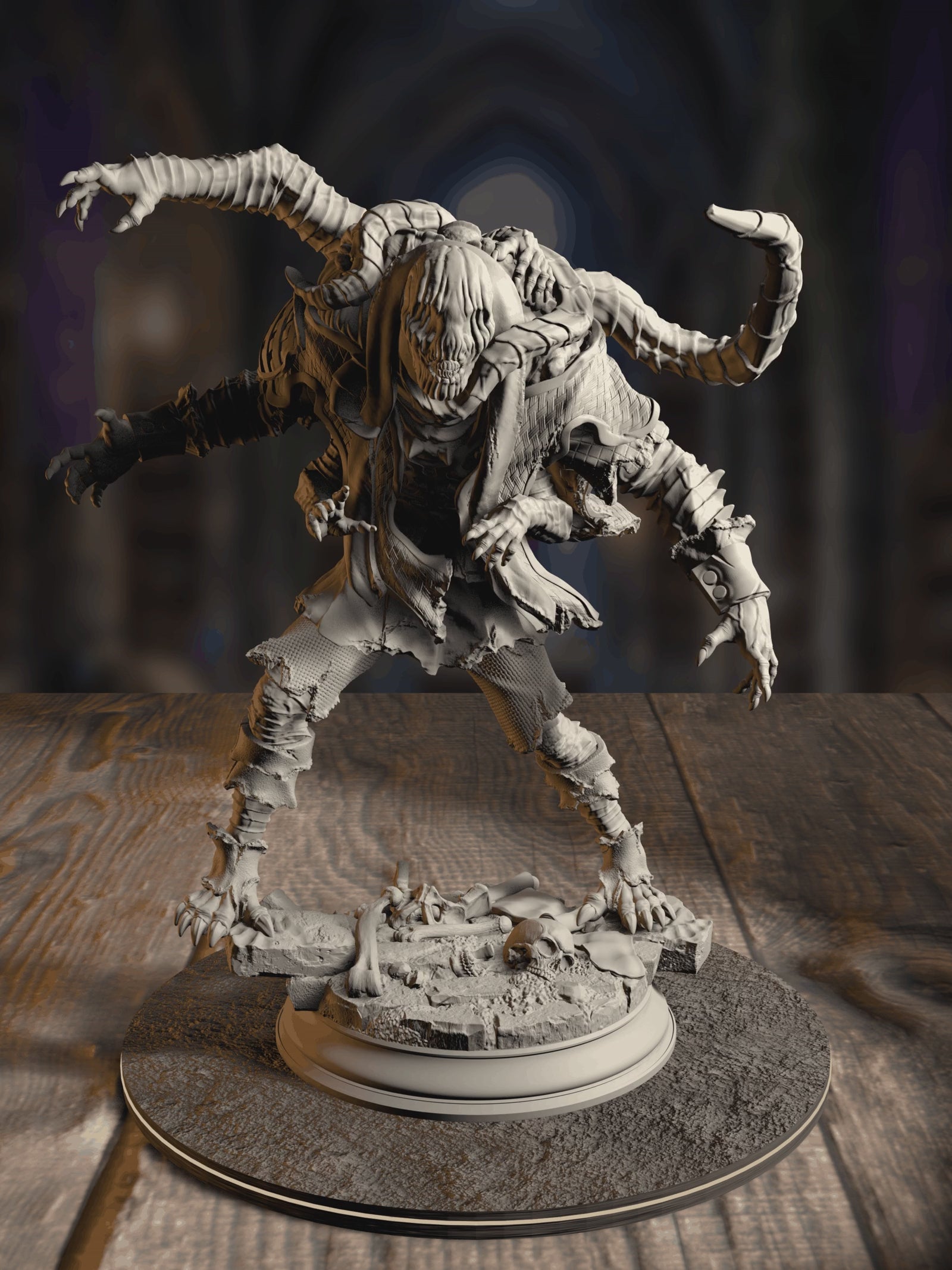 360-degree turnaround view of the The Progressed - Dragonblight Stricken Students 3 miniature