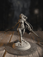 360-degree turnaround view of the Angela “Cat-Eyes” Hardvin - Rogue Duelist miniature