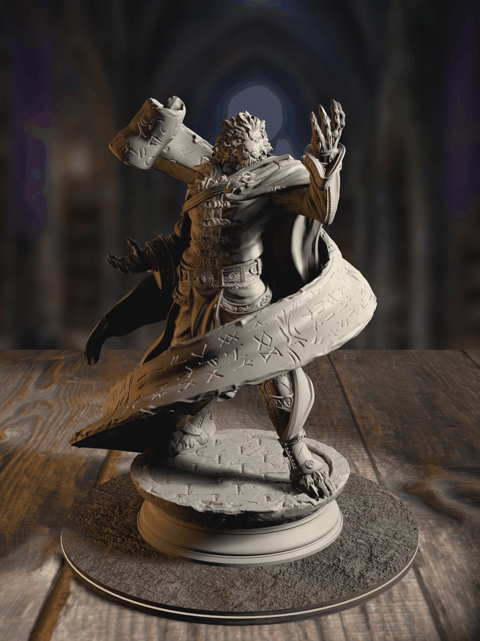 360-degree turnaround view of the Za kar - Student of the Scroll miniature