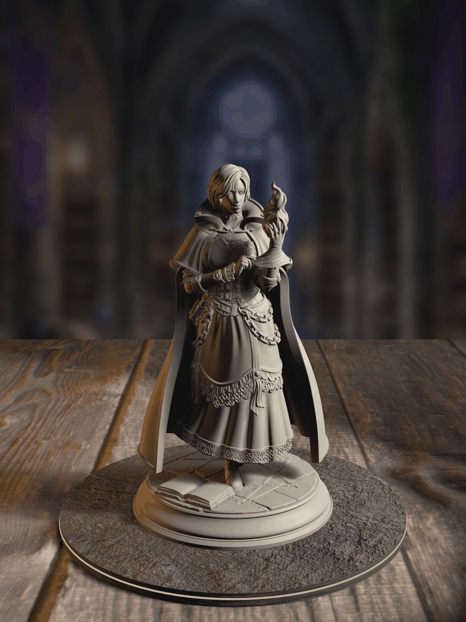 360-degree turnaround view of the Lune de la Rue - Student of the Magical Arts miniature