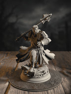 360-degree turntable of Thaddeus the Fortress, Horauthin’s Favoured, showcasing full sculpt detail from every angle.