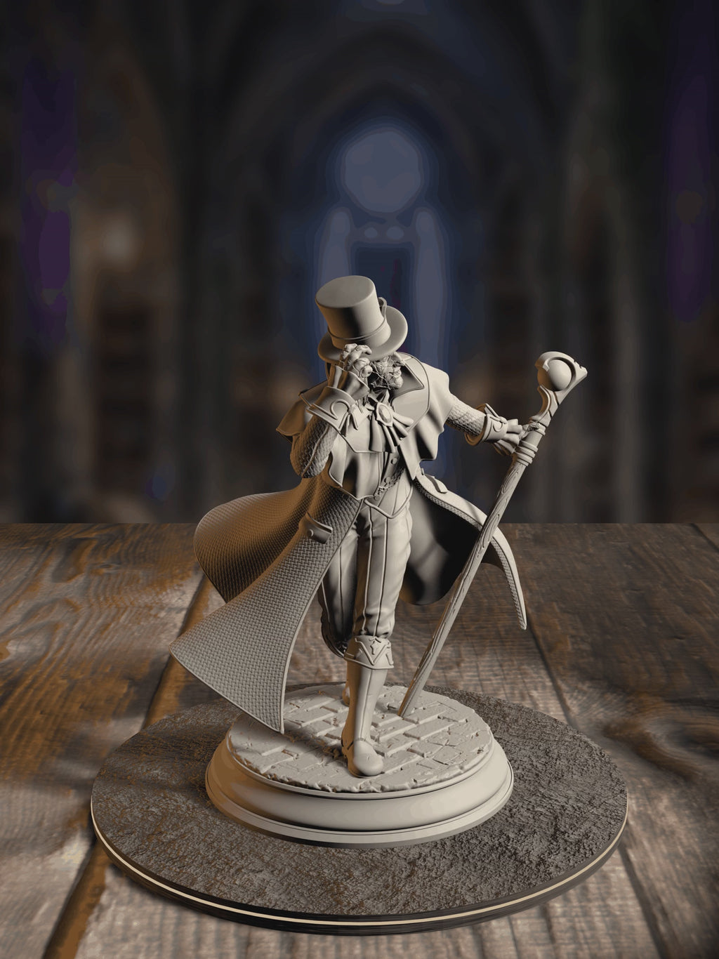 360-degree turnaround view of the Cobalt Fairfax - Professor of Transmutation miniature